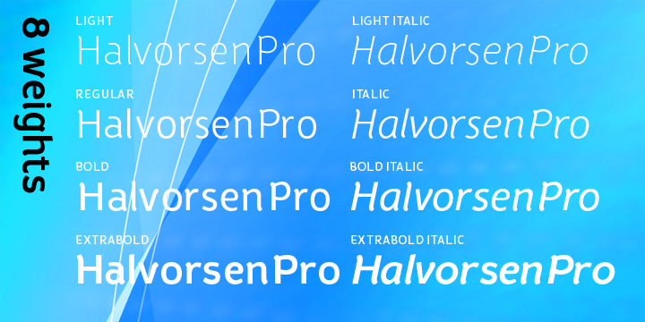 Przykładowa czcionka Halvorsen Pro #5